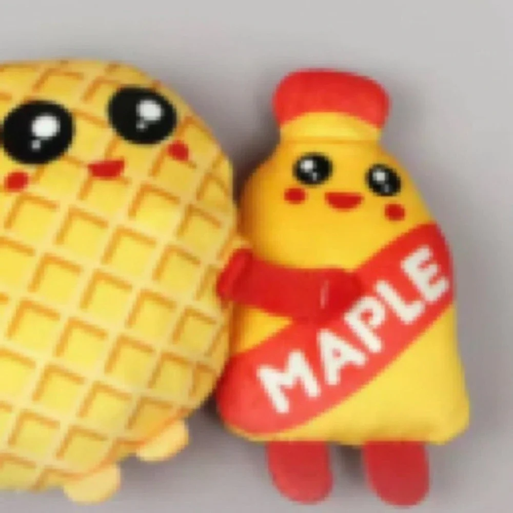 Puppy & Cat Squeaky Waffle & Syrup Interactive Toy